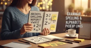 Read more about the article 121+ Grammar, Spelling, Alphabets Pick Up Lines for (2026)