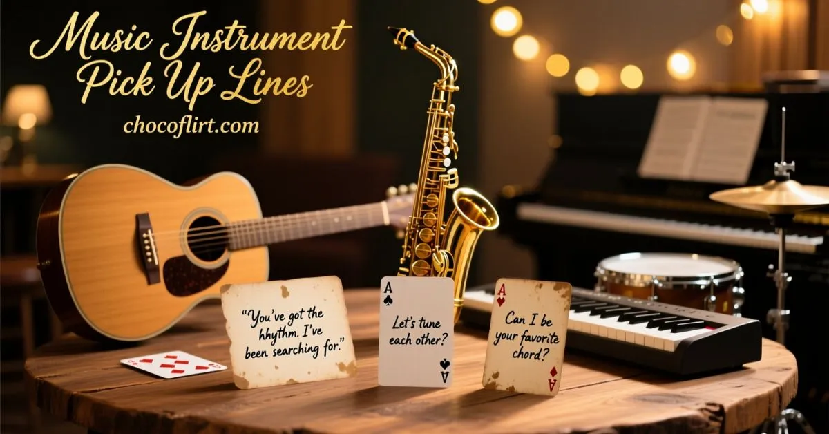 You are currently viewing 721+ Music Instrument Pick Up Lines [Funny, Flirty & Cute] for 2026